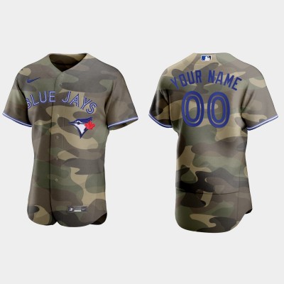 Toronto Blue Jays Custom Men's Nike 2021 Armed Forces Day Authentic MLB Jersey Camo